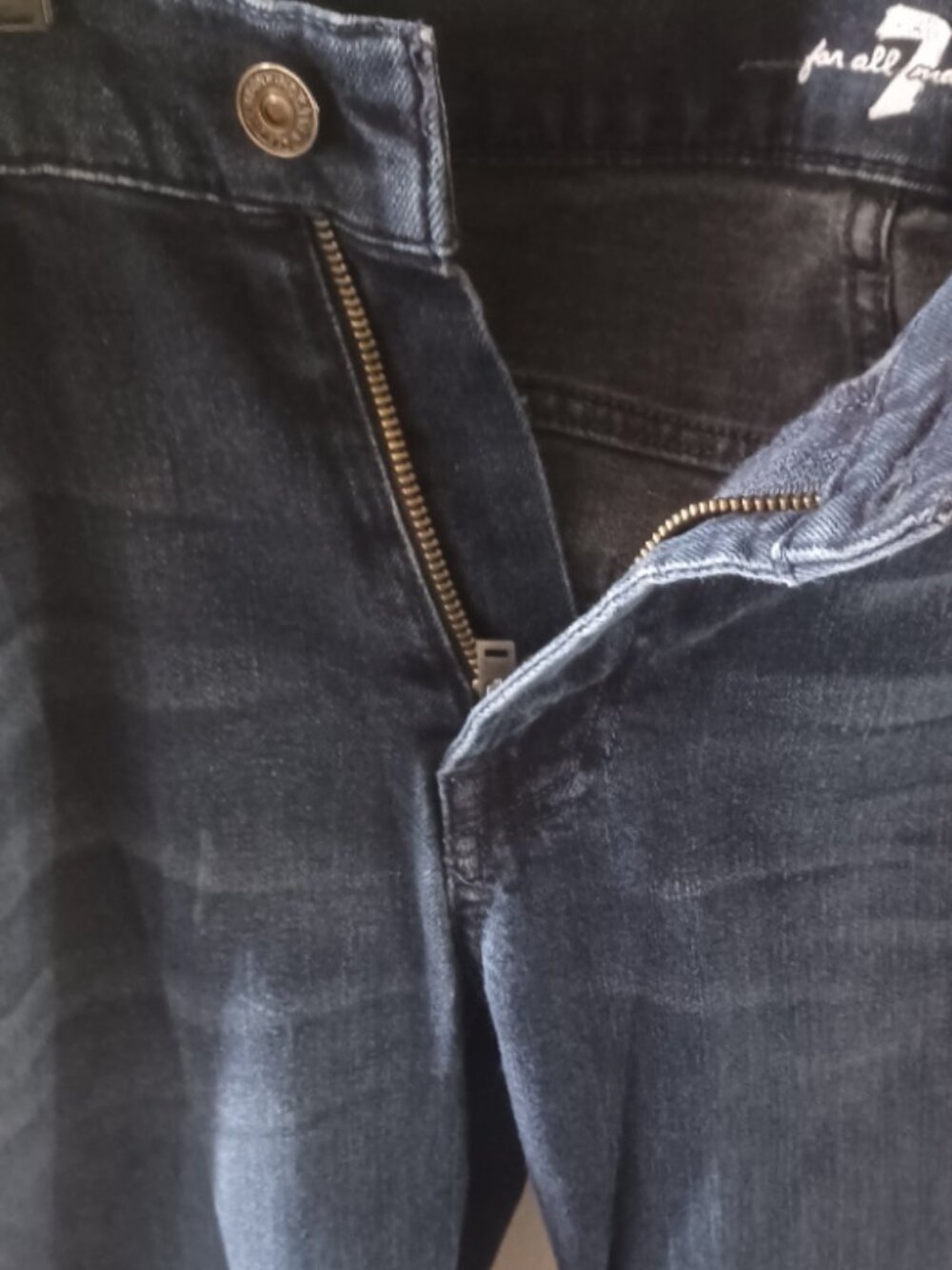 7 For all Mankind Slimmy Stretch Dark Denim Zip Fly 5 Pocket Jeans 31 - Picture 4 of 9